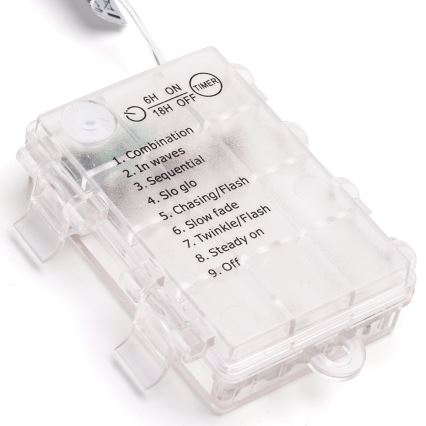 Aigostar - LED udendørs lyskæde, 150 LED, 8 funktioner, 3xAA, 15,3 m, IP44, multifarvet