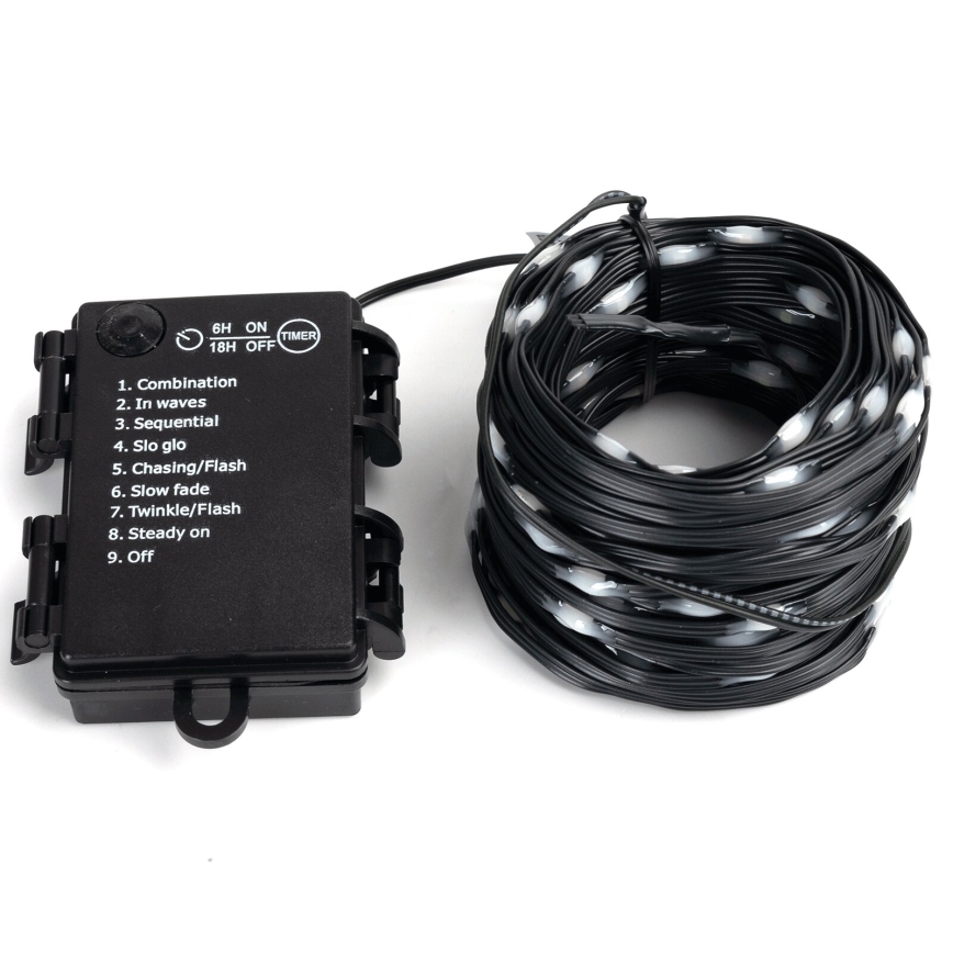 Aigostar - LED udendørs lyskæde 150xLED/8 funktioner 3xAA 15,3m IP44 multifarvet