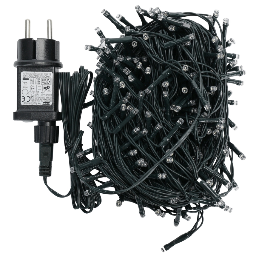 Aigostar - LED udendørs lyskæde 200 LED/8 funktioner 20 m IP44 kold hvid