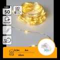 Aigostar - LED udendørs lyskæde 50xLED/8 funktioner 3xAA 5,3 m varm hvid