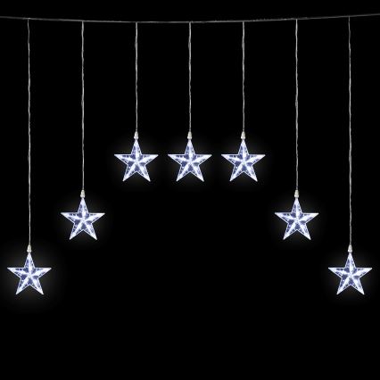 Aigostar - LED udendørs lyskæde 70 LED, 1,2×1 m, IP44, kold hvid, stjerneformede