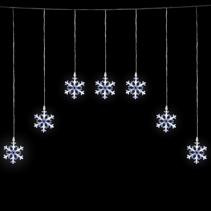 Aigostar - LED udendørs lyskæde 84xLED/8 funktioner 1,2x1m IP44 kold hvid snefnug