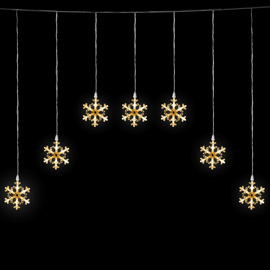 Aigostar - LED udendørs lyskæde 84xLED/8 funktioner 1,2x1m IP44 varm hvid snefnug