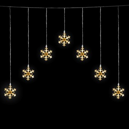 Aigostar - LED Udendørs  lyskæde 84xLED/8 funktioner 1,2x1m IP44 varm hvid snefnug