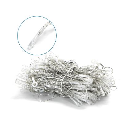 Aigostar - LED udendørs lyskæde til jul, 200 LED, 8 funktioner, 5x2m, IP44, kold hvid