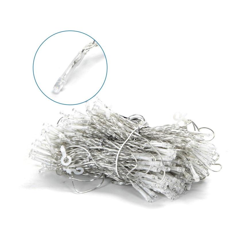 Aigostar - LED udendørs lyskæde til jul, 200 LED, 8 funktioner, 5x2m, IP44, kold hvid