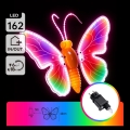 Aigostar - LED Udendørsdekoration 162xLED 42 cm IP44 sommerfugl/multifarvet