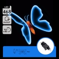 Aigostar - LED udendørsdekoration 468xLED 75 cm IP44 sommerfugl/blå