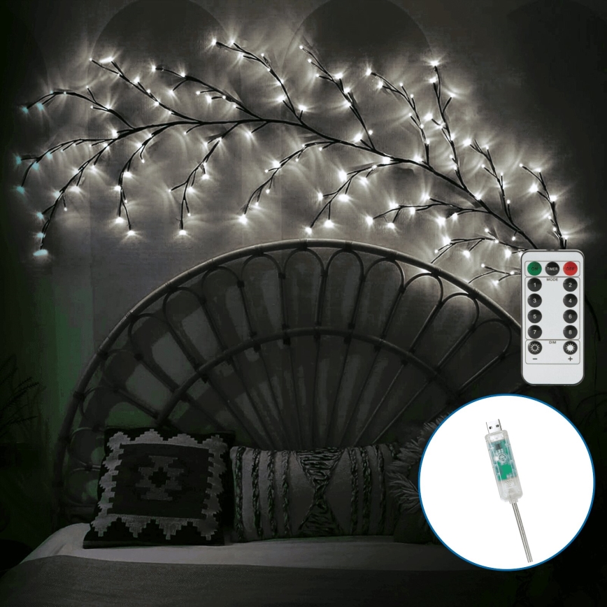Aigostar - LED Vægdekoration 144xLED/5W/5V kold hvid