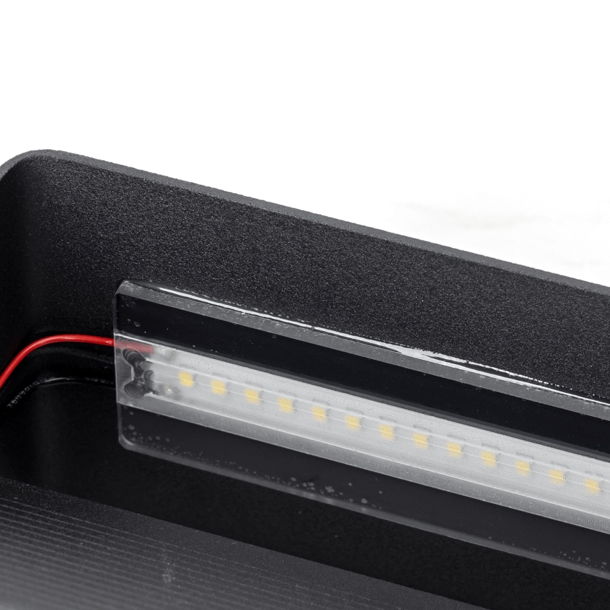 Aigostar - LED væglampe LED/12,5W/230V 20x10 cm sort