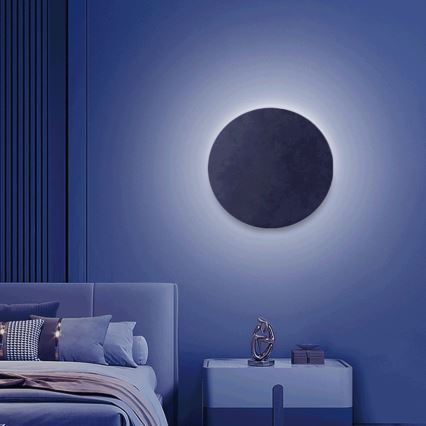 Aigostar - LED væglampe m. RGBW-farver dæmpbar MESH Smart LED/12W/230V + fjernbetjening sort