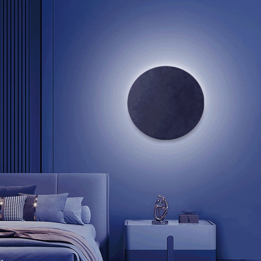 Aigostar - LED væglampe m. RGBW-farver dæmpbar MESH Smart LED/12W/230V + fjernbetjening sort