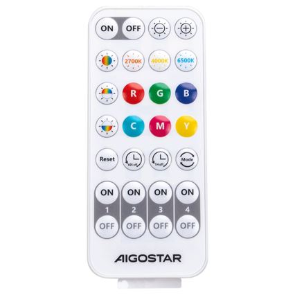 Aigostar - LED væglampe m. RGBW-farver dæmpbar MESH Smart LED/8W/230V + fjernbetjening