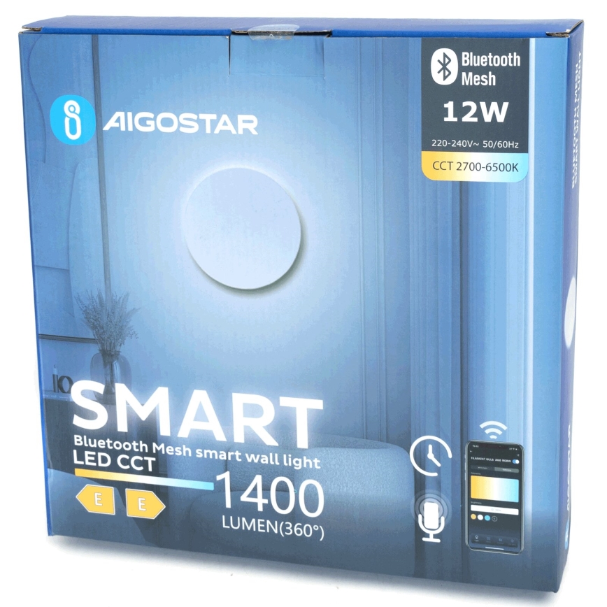 Aigostar - LED vægspot dæmpbar MESH Smart LED/12W/230V 2700-6500K hvid