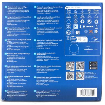 Aigostar - LED vægspot dæmpbar MESH Smart LED/12W/230V 2700-6500K hvid
