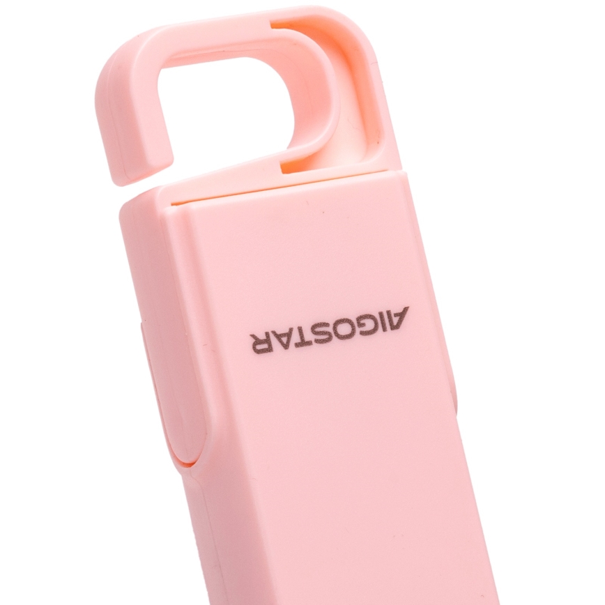 Aigostar - Lommeventilator genopladelig 4,5W/3,7V 1200mAh USB lyserød