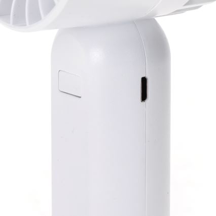 Aigostar - Lommeventilator genopladelig 4W/5V 500mAh USB hvid