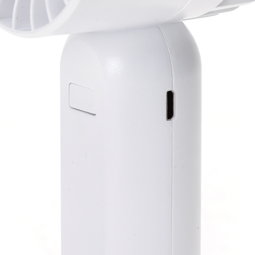 Aigostar - Lommeventilator genopladelig 4W/5V 500mAh USB hvid