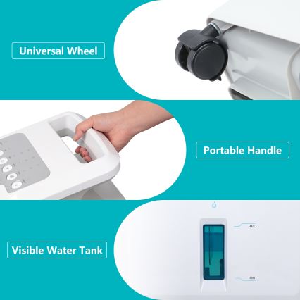 Aigostar - Luftkøler 55W/230V hvid + fjernbetjening