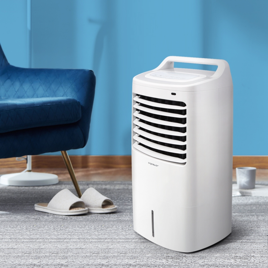 Aigostar - Luftkøler 60W/230V hvid + fjernbetjening