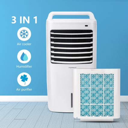 Aigostar - Luftkøler 60W/230V hvid + fjernbetjening