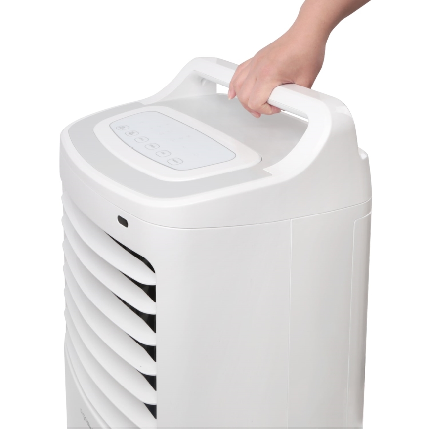 Aigostar - Luftkøler 60W/230V hvid + fjernbetjening