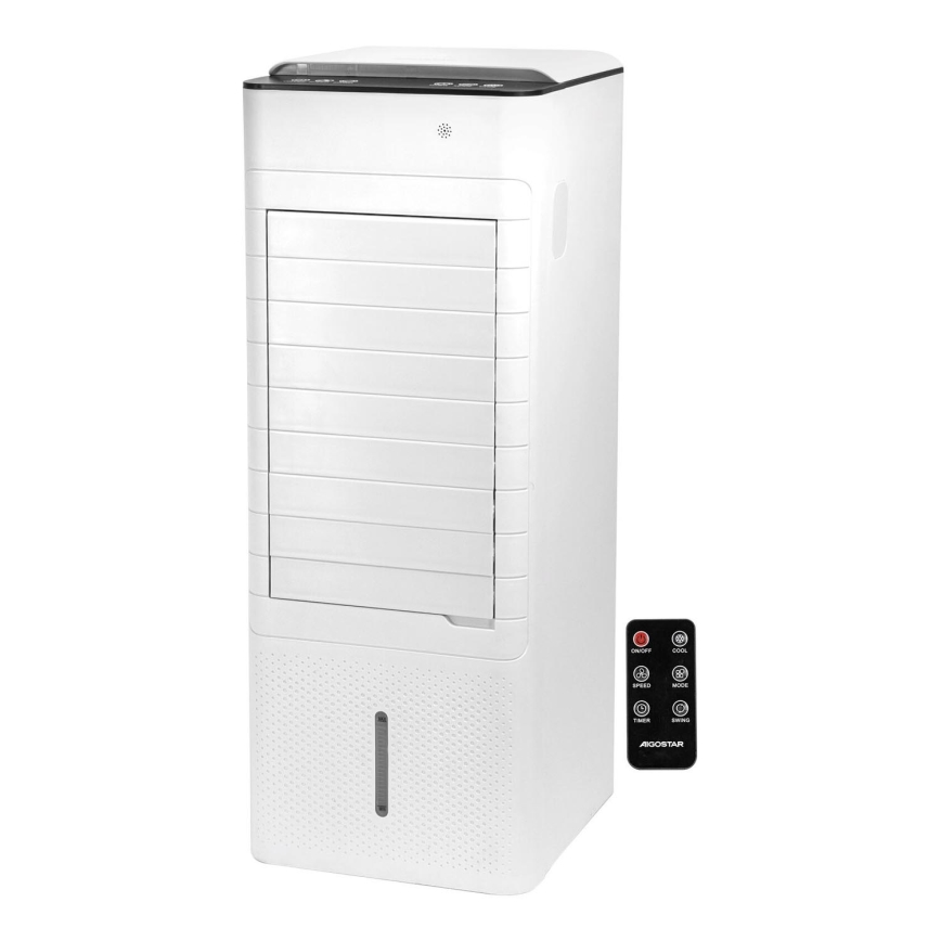 Aigostar - Luftkøler 80W/230V hvid + fjernbetjening