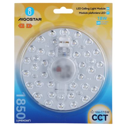 Aigostar - Magnetisk LED-modul LED/18W/230V 3000/4000/6500K