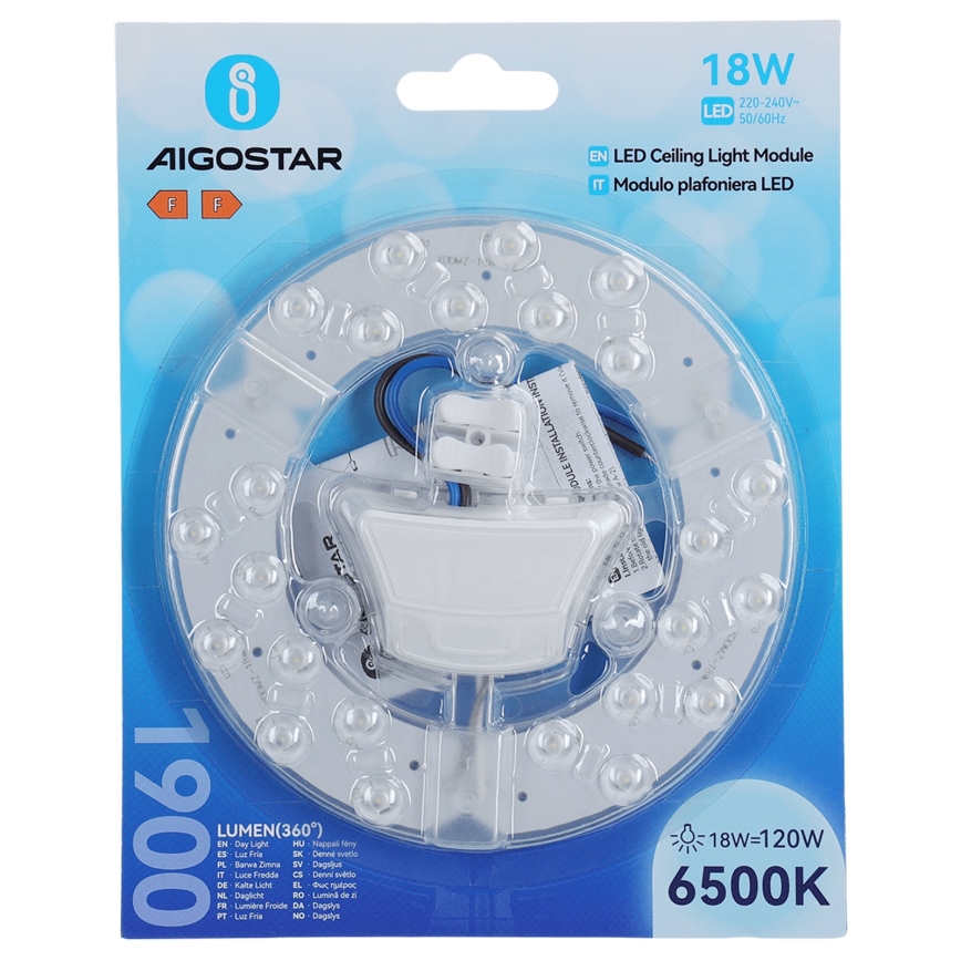 Aigostar - Magnetisk LED-modul LED/18W/230V 6500K