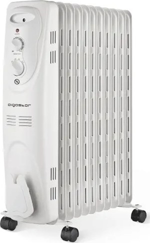 Aigostar - Olie-radiator med 11 sektioner 2300W/230V hvid