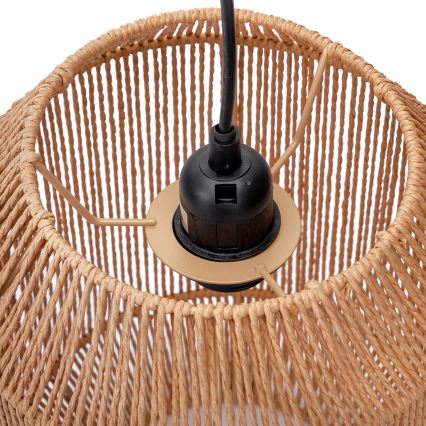 Aigostar - Pendel på kabel 1xE27/60W/230V beige Ø 23 cm