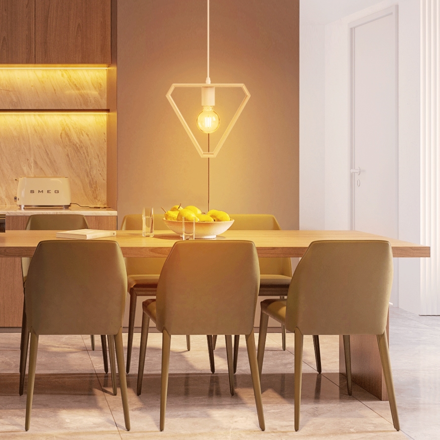 Aigostar - Pendel på ledning 1xE27/60W/230V beige