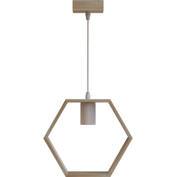 Aigostar - Pendellampe 1xE27/60W/230V beige