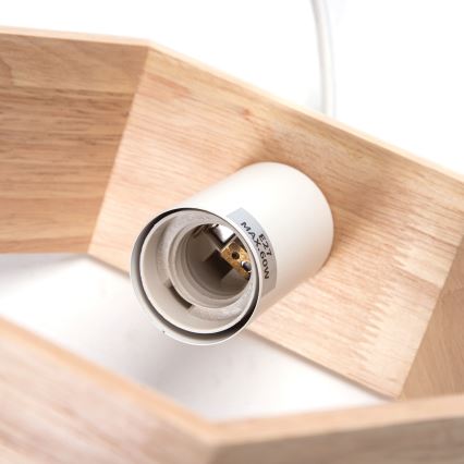 Aigostar - Pendellampe 1xE27/60W/230V beige