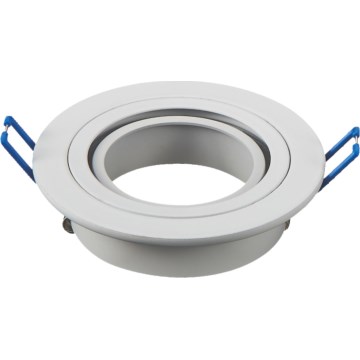 Aigostar - Ramme til indbygningsarmatur GU10 Ø 9,1 cm hvid