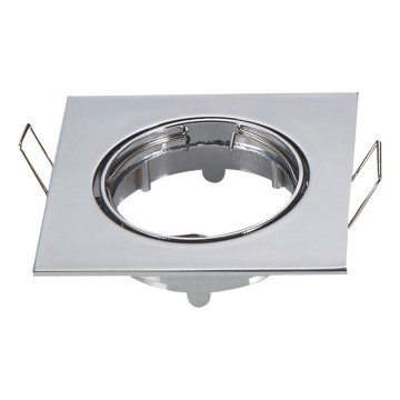 Aigostar - Ramme til indbygningsspot GU10 8,2x8,2 cm blank krom