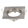 Aigostar - Ramme til indbygningsspot GU10 8,2x8,2 cm mat krom