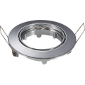 Aigostar - Ramme til indbygningsspot GU10 Ø 8,2 cm blank krom