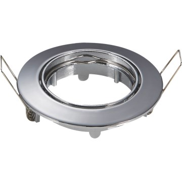 Aigostar - Ramme til indbygningsspot GU10 Ø 8,2 cm blank krom