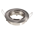 Aigostar - Ramme til indbygningsspot GU10 Ø 8,2 cm mat krom