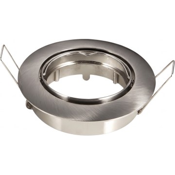Aigostar - Ramme til indbygningsspot GU10 Ø 8,2 cm mat krom