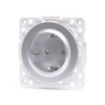Aigostar - Rammeløs SCHUKO-stikkontakt 250 V/16 A, sølv
