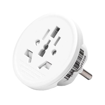 Aigostar - Rejseadapter til EU, hvid