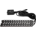 Aigostar - RGB LED-dæmpbare strimler til bil LED/4,5W/5V + fjernbetjening