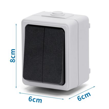 Aigostar - Serieafbryder til boliginstallationer 250V/10A IP54