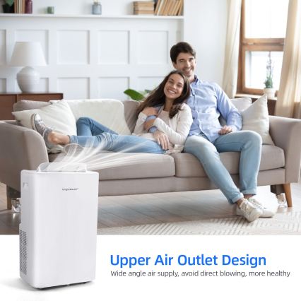 Aigostar - Smart bærbar klimaanlæg 1337W/230V 12000 BTU Wi-Fi hvid + fjernbetjening