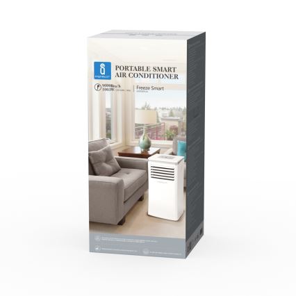 Aigostar - Smart bærbar klimaanlæg 3-i-1 1003W/230V 9000 BTU Wi‑Fi hvid + fjernbetjening