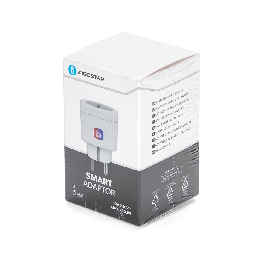 Aigostar - Smart stikkontakt E 2300W Wi-Fi Tuya