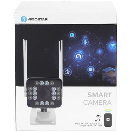 Aigostar - Smart udendørskamera 1080p 230V Wi-Fi IP66