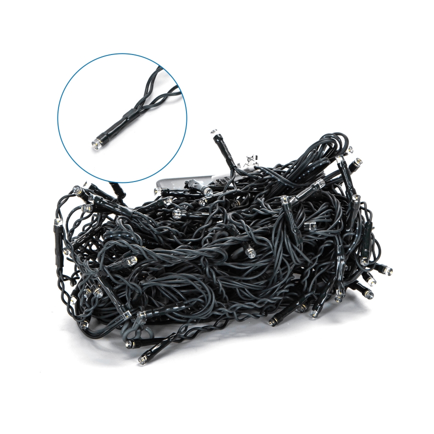 Aigostar - LED solcelle  lyskæde 100xLED/8 funktioner 8x0,6m 500 mAh IP65 kold hvid